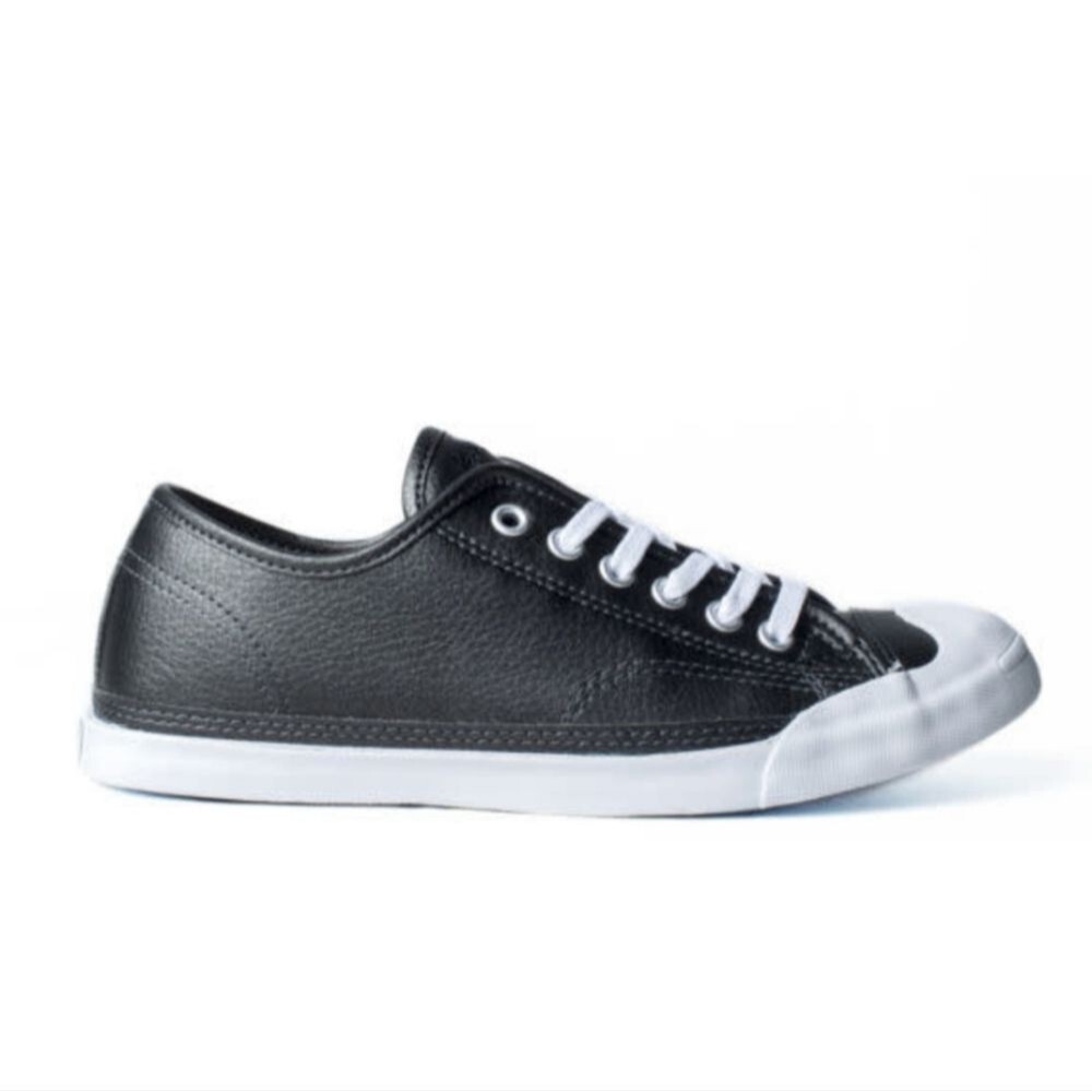Converse Jack Purcell Low Top Black Metallic Sneakers Tennis Shoes, 8(M) 10(W)